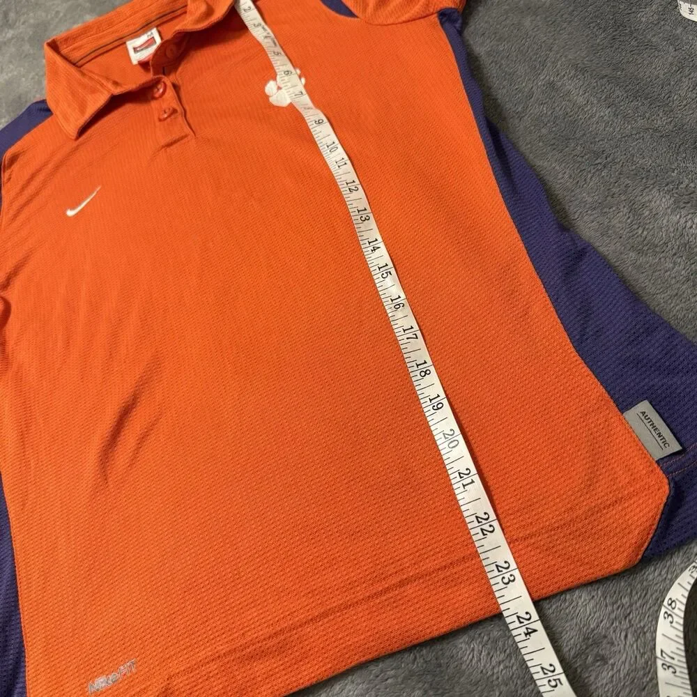 Nike Women’s‎ Polo Clemson Tigers Orange And Purple Authentic Sz M Nike Fit